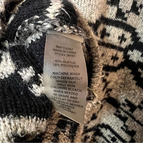 Soft Surroundings | Calais Aztec Southwestern Open Front Cardigan Sweater Size M - Picture 14 of 14